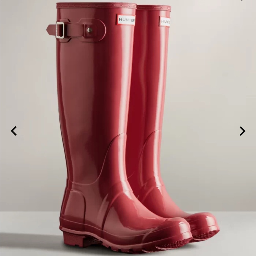 Red Tall Hunter Boots